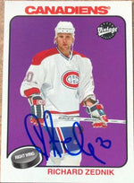 Richard Zednik Signed 2001-02 Upper Deck Vintage Hockey Card - Montreal Canadiens
