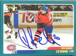Richard Zednik Signed 2003-04 O-Pee-Chee Hockey Card - Montreal Canadiens