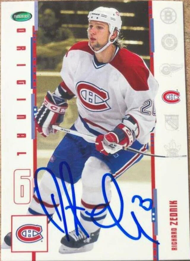Richard Zednik Signed 2003-04 Parkhurst Original Six Hockey Card - Montreal Canadiens