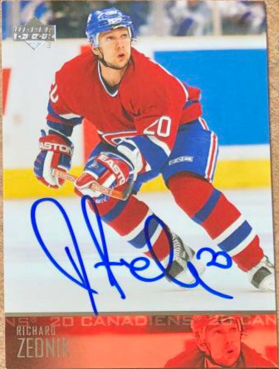 Richard Zednik Signed 2003-04 Upper Deck Hockey Card - Montreal Canadiens - PastPros