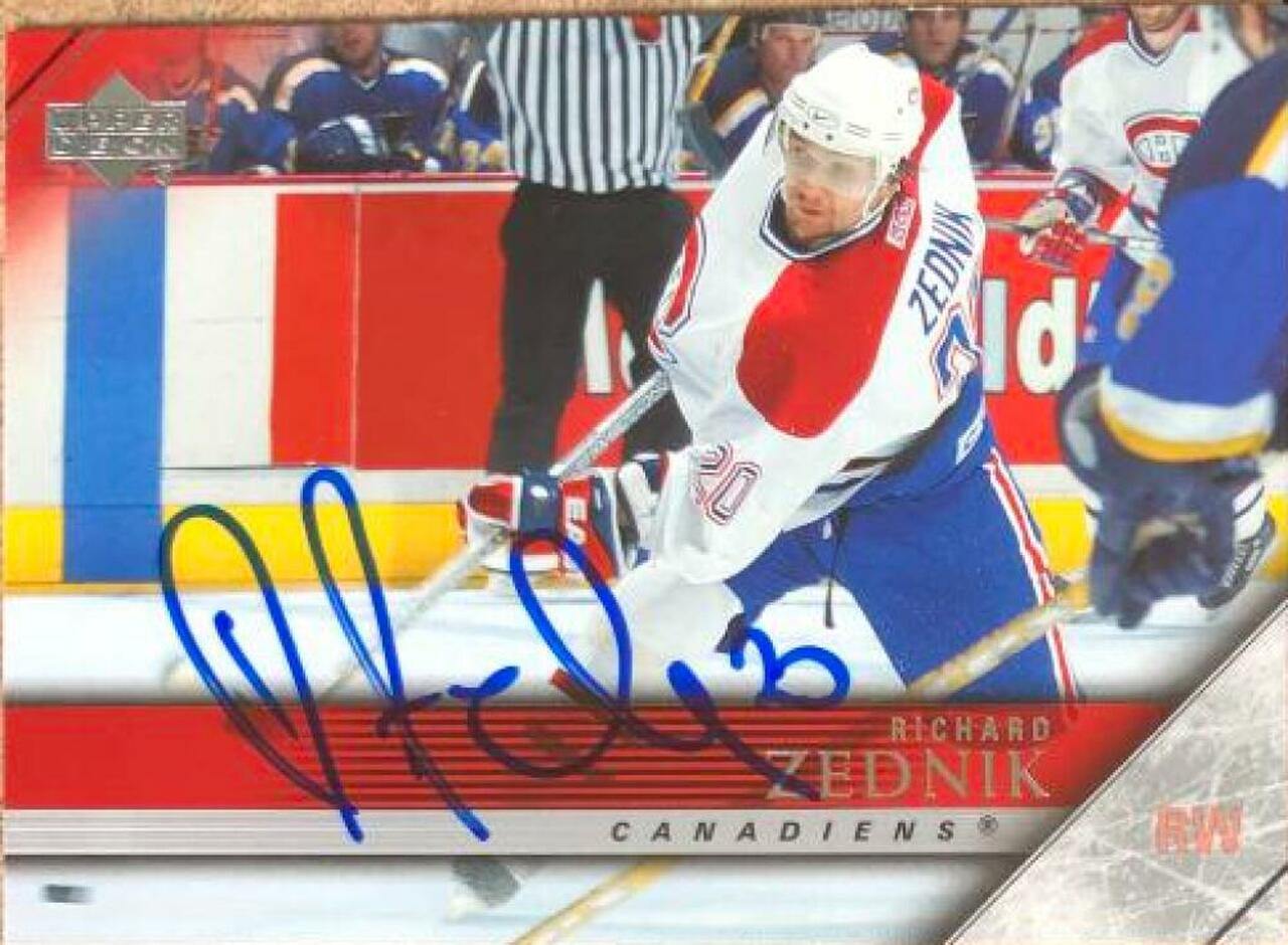 Richard Zednik Signed 2005-06 Upper Deck Hockey Card - Montreal Canadiens - PastPros