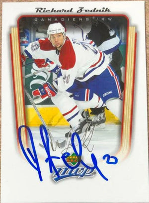 Richard Zednik Signed 2005-06 Upper Deck MVP Hockey Card - Montreal Canadiens
