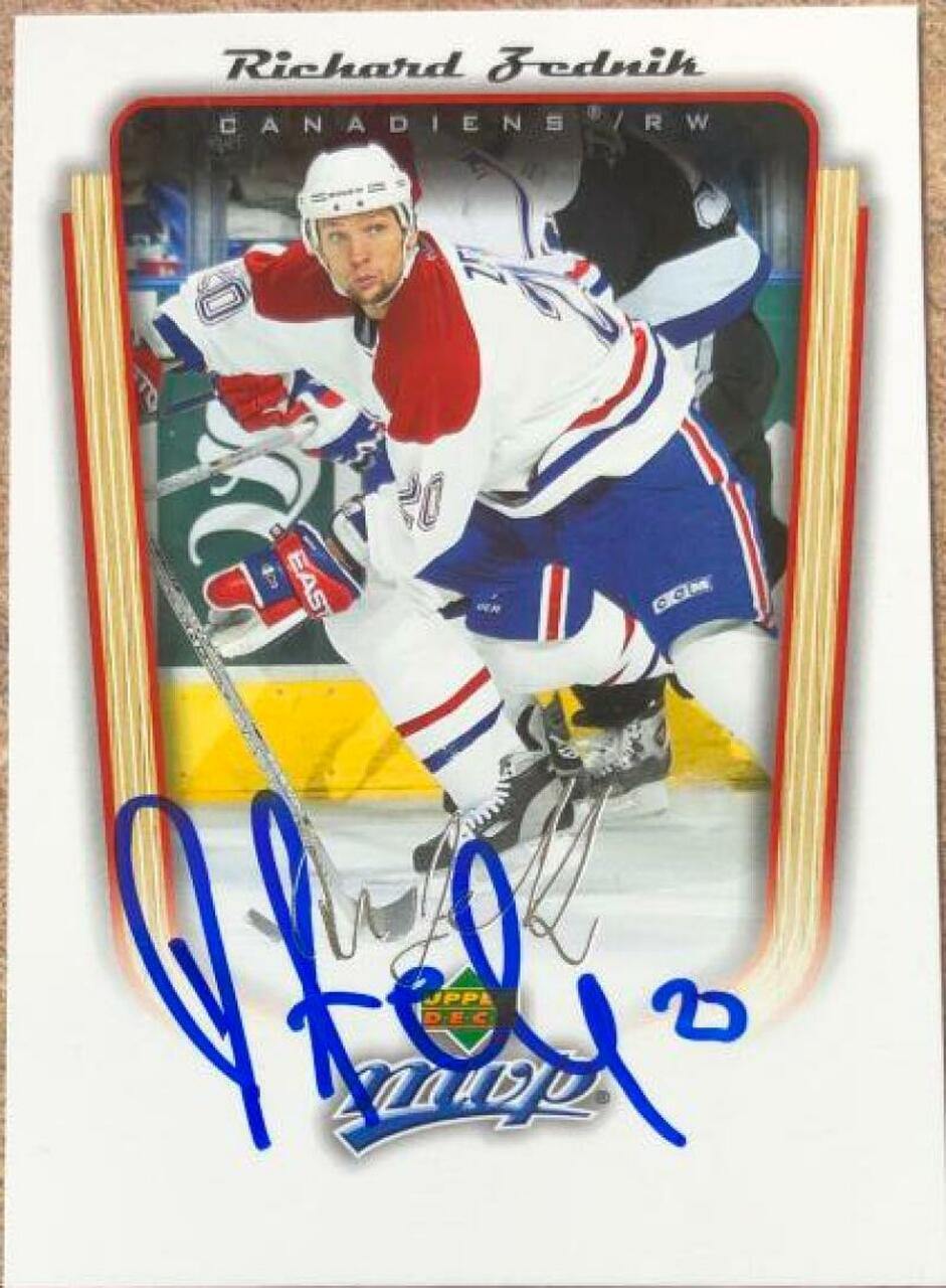 Richard Zednik Signed 2005-06 Upper Deck MVP Hockey Card - Montreal Canadiens - PastPros
