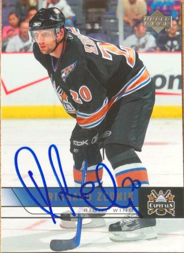 Richard Zednik Signed 2006-07 Upper Deck Hockey Card - Washington Capitals - PastPros