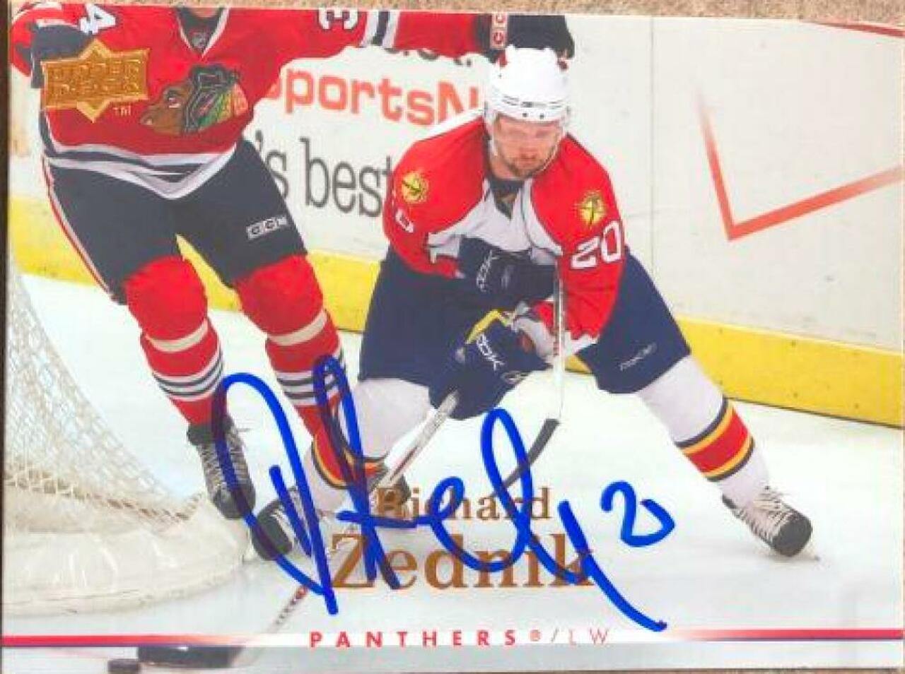 Richard Zednik Signed 2007-08 Upper Deck Hockey Card - Florida Panthers - PastPros