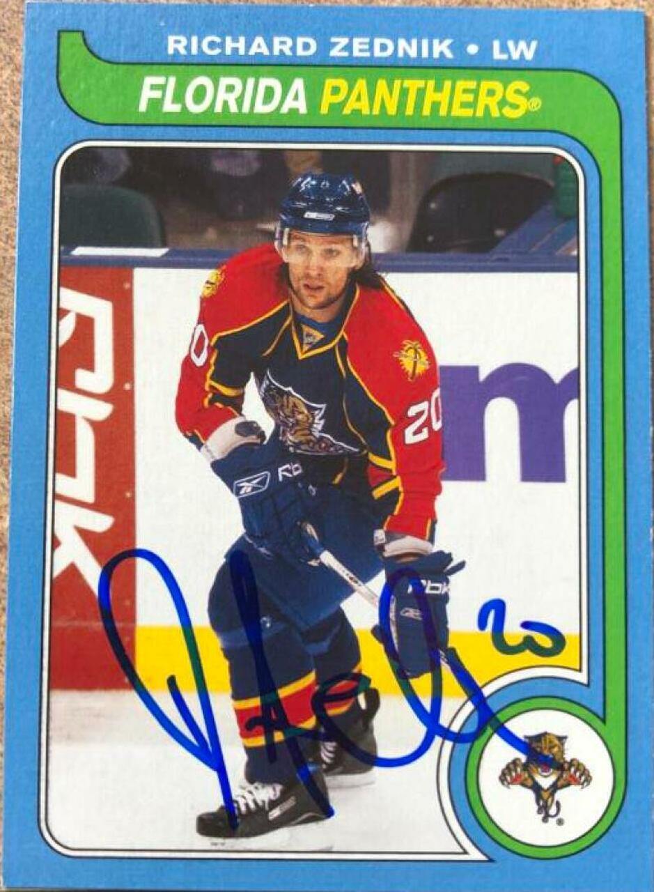 Richard Zednik Signed 2008-09 O-Pee-Chee Retro Card - Florida Panthers - PastPros