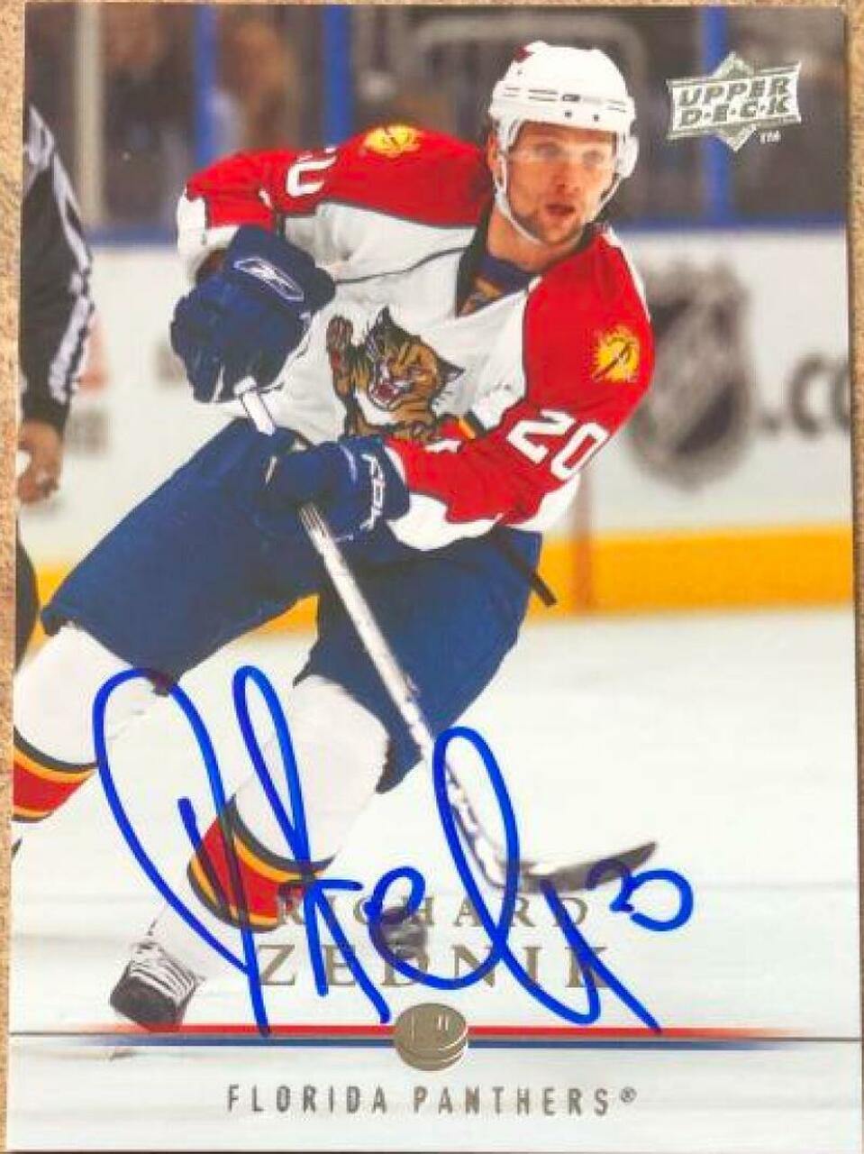 Richard Zednik Signed 2008-09 Upper Deck Card - Florida Panthers - PastPros