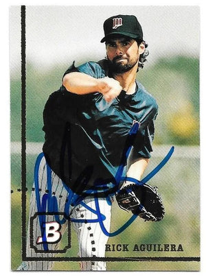 Rick Aguilera Signed 1994 Bowman Baseball Card - Minnesota Twins