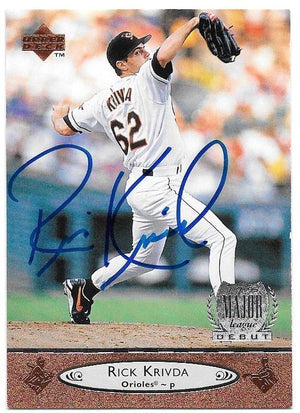 Rick Krivda Signed 1996 Upper Deck Baseball Card - Baltimore Orioles - PastPros