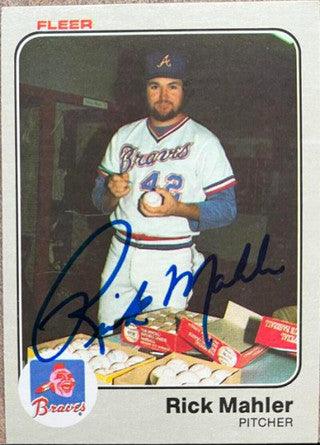 Rick Mahler Signed 1983 Fleer Baseball Card - Atlanta Braves - PastPros