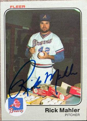 Rick Mahler Signed 1983 Fleer Baseball Card - Atlanta Braves - PastPros
