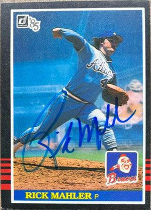 Rick Mahler Signed 1985 Donruss Baseball Card - Atlanta Braves - PastPros