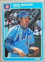 Rick Mahler Signed 1985 Fleer Baseball Card - Atlanta Braves - PastPros