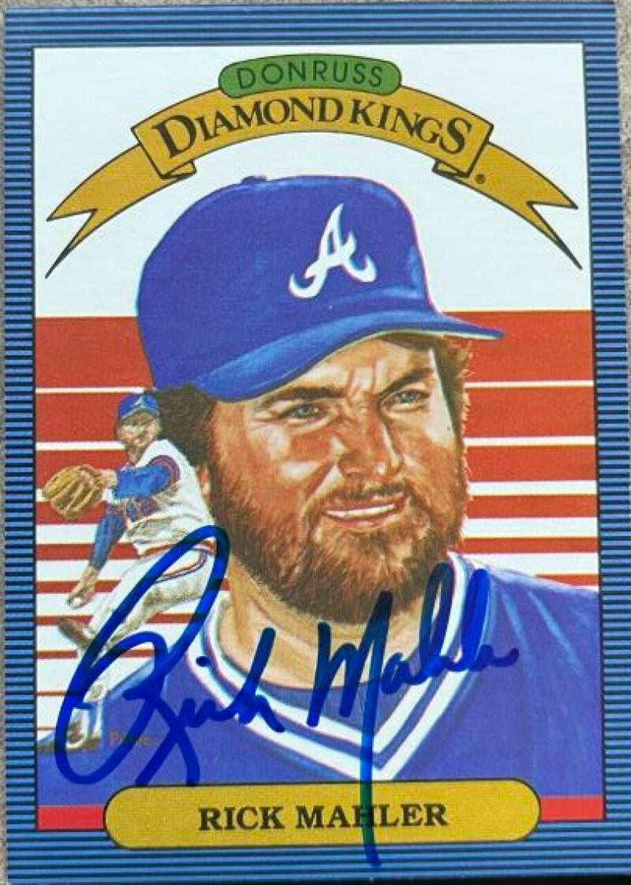 Rick Mahler Signed 1986 Donruss Diamond Kings Baseball Card - Atlanta Braves - PastPros