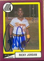 Ricky Jordan Signed 1988-89 BYN Puerto Rico Winter League Baseball Card
