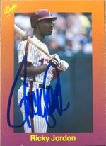 Ricky Jordan Signed 1989 Classic Travel Baseball Card - Philadelphia Phillies - PastPros