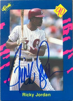 Ricky Jordan Signed 1990 Classic Baseball Card - Philadelphia Phillies
