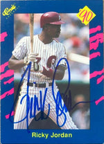 Ricky Jordan Signed 1990 Classic Baseball Card - Philadelphia Phillies - PastPros