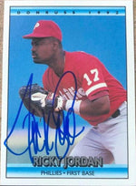 Ricky Jordan Signed 1992 Donruss Baseball Card - Philadelphia Phillies