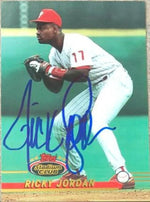 Ricky Jordan Signed 1993 Stadium Club Baseball Card - Philadelphia Phillies