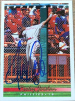 Ricky Jordan Signed 1993 Upper Deck Baseball Card - Philadelphia Phillies