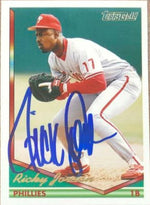 Ricky Jordan Signed 1994 Topps Gold Baseball Card - Philadelphia Phillies