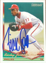 Ricky Jordan Signed 1994 Topps Gold Baseball Card - Philadelphia Phillies - PastPros