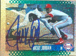 Ricky Jordan Signed 1995 Score Platinum Team Sets Baseball Card - Philadelphia Phillies