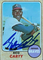 Rico Carty Signed 1968 Topps Baseball Card - Atlanta Braves