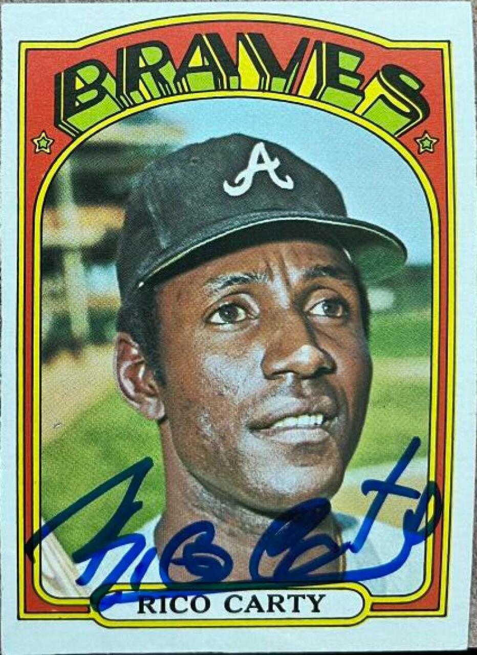 Rico Carty Signed 1972 Topps Baseball Card - Atlanta Braves - PastPros