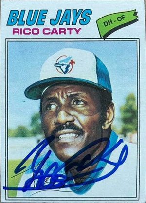 Rico Carty Signed 1977 Topps Baseball Card - Toronto Blue Jays