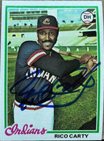 Rico Carty Signed 1978 Topps Baseball Card - Cleveland Indians