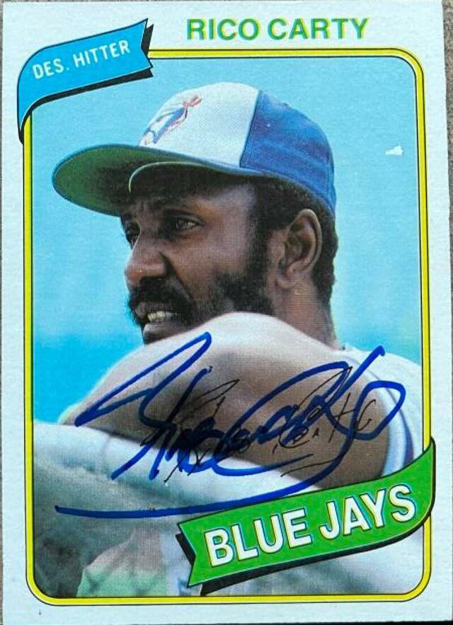 Rico Carty Signed 1980 Topps Baseball Card - Toronto Blue Jays - PastPros