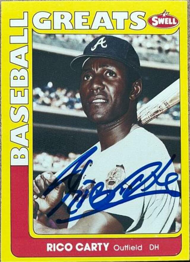 Rico Carty Signed 1991 Swell Baseball Greats Baseball Card - Atlanta Braves - PastPros