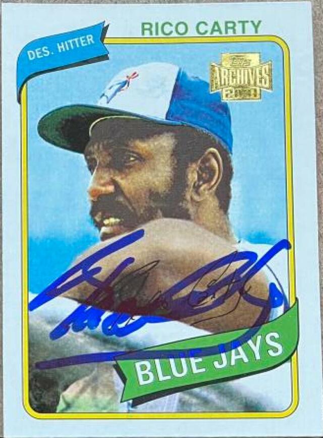 Rico Carty Signed 2001 Topps Archives Baseball Card - Toronto Blue Jays - PastPros