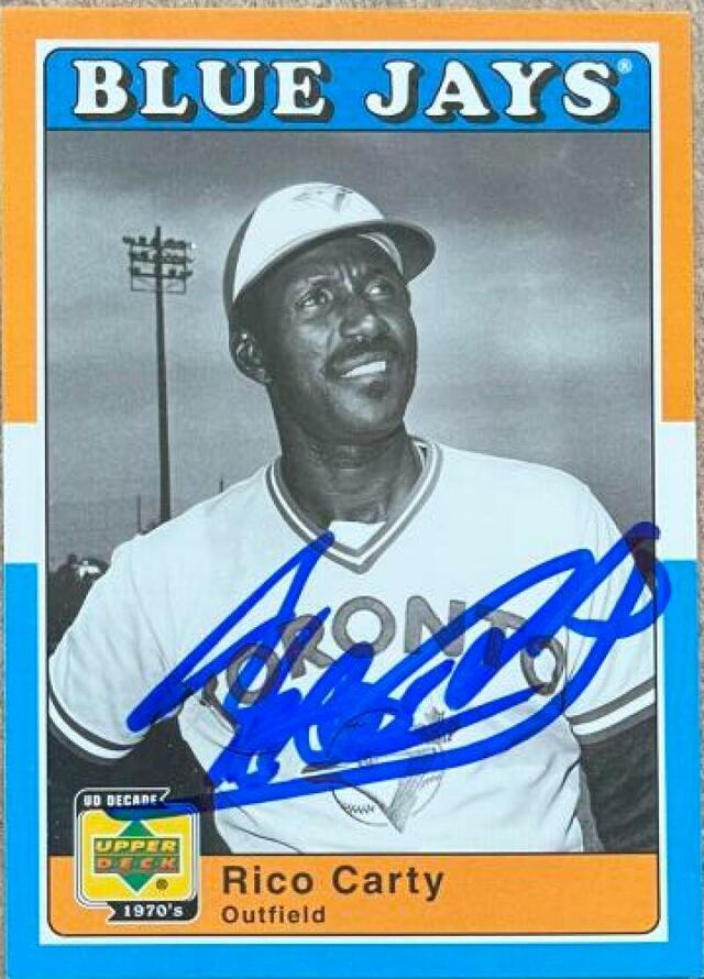 Rico Carty Signed 2001 Upper Deck Decade 1970's Baseball Card - Toronto Blue Jays - PastPros
