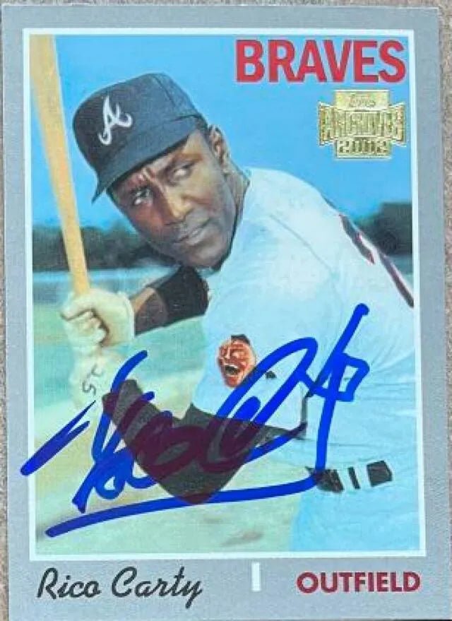 Rico Carty Signed 2002 Topps Archives Baseball Card - Atlanta Braves