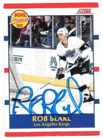 Rob Blake Signed 1990-91 Score Hockey Card - Los Angeles Kings - PastPros