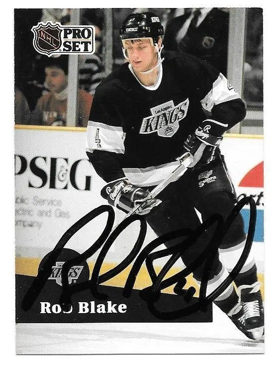 Rob Blake Signed 1991-92 Pro Set Hockey Card - Los Angeles Kings