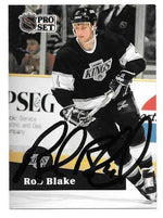 Rob Blake Signed 1991-92 Pro Set Hockey Card - Los Angeles Kings