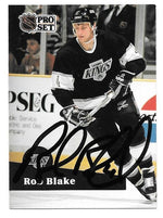 Rob Blake Signed 1991-92 Pro Set Hockey Card - Los Angeles Kings - PastPros