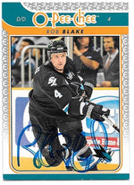 Rob Blake Signed 2009-10 O-Pee-Chee Hockey Card - San Jose Sharks - PastPros