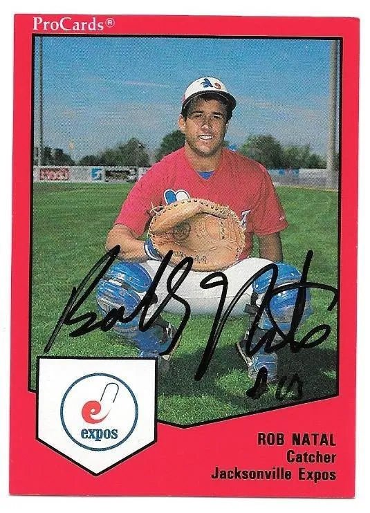 Rob Natal Signed 1989 ProCards Baseball Card