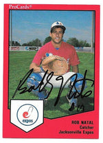 Rob Natal Signed 1989 ProCards Baseball Card - PastPros