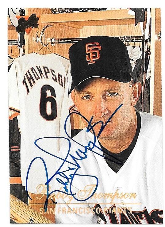 Robby Thompson Signed 1994 Studio Baseball Card - San Francisco Giants - PastPros