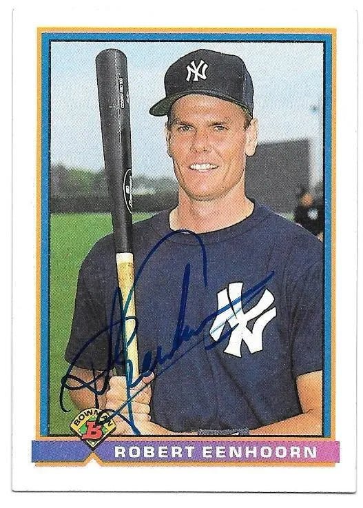 Robert Eenhoorn Signed 1991 Bowman Baseball Card - New York Yankees