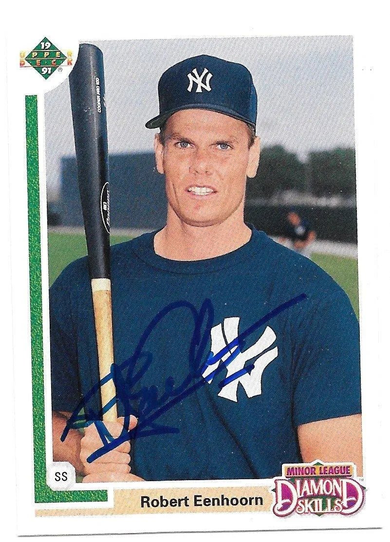 Robert Eenhoorn Signed 1991 Upper Deck Baseball Card - New York Yankees