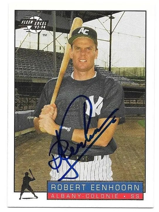 Robert Eenhoorn Signed 1993-94 Fleer Excel Baseball Card - Albany-Colonie Yankees
