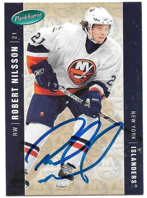 Robert Nilsson Signed 2005-06 Parkhurst Hockey Card - New York Islanders - PastPros