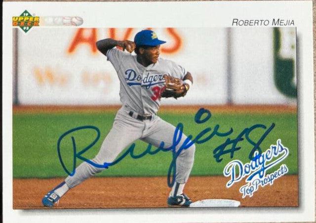 Roberto Mejia Signed 1992 Upper Deck Minors Baseball Card - Los Angeles Dodgers - PastPros